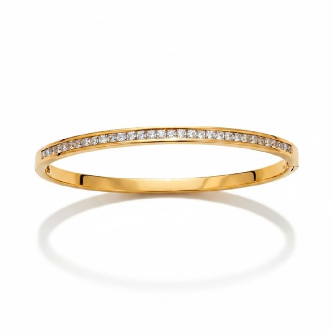 Edelstahl Vollzirkonia Damenarmreif