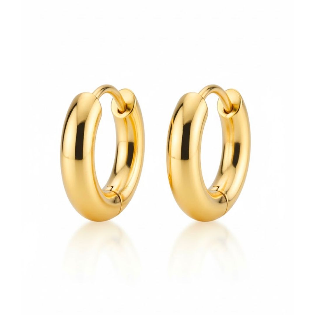 Edelstahl Chunky Hoop Ohrringe