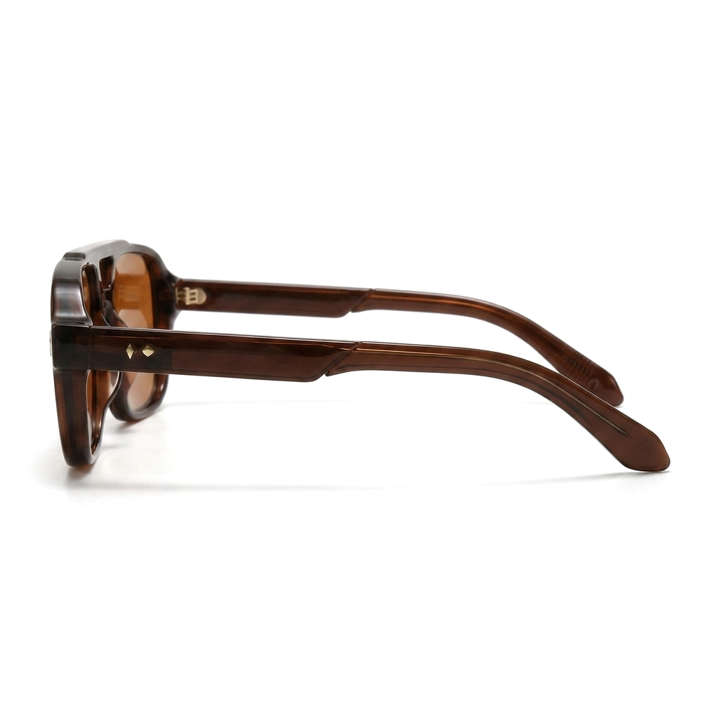 AURA Dunkelbraun Cognac Braun seitlich