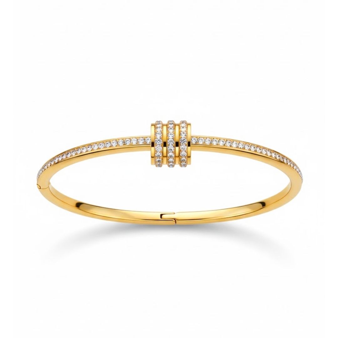 Edelstahl Zirkonia Reifen Damenarmreif