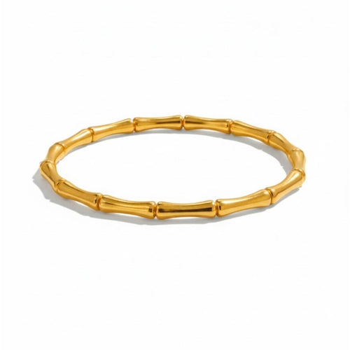 Edelstahl Bambus Damenarmreif