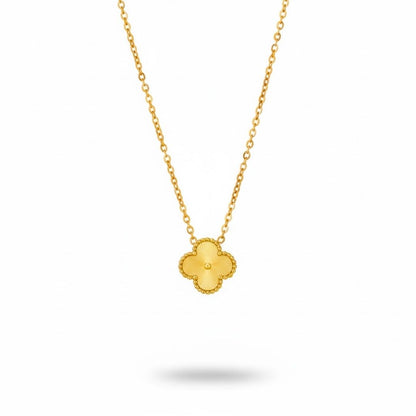 Edelstahl Blumenmedaillon Damenkette