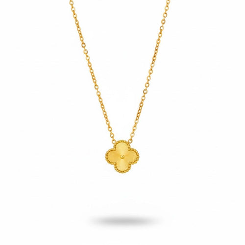 Edelstahl Blumenmedaillon Damenkette