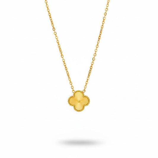 Edelstahl Blumenmedaillon Damenkette