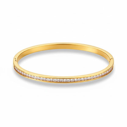 Edelstahl Mikro-Pavé Zirkonia Damenarmreif