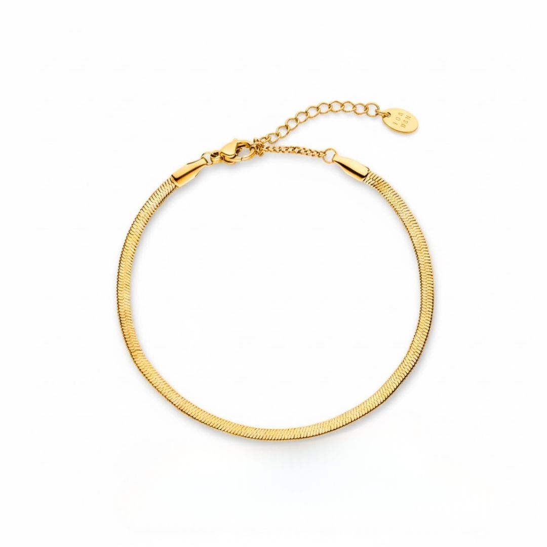 Edelstahl Flachglieder Damenarmband