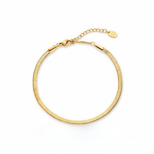 Edelstahl Flachglieder Damenarmband