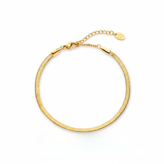 Edelstahl Flachglieder Damenarmband