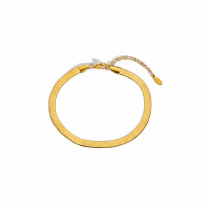 Edelstahl Flachglieder Damenarmband