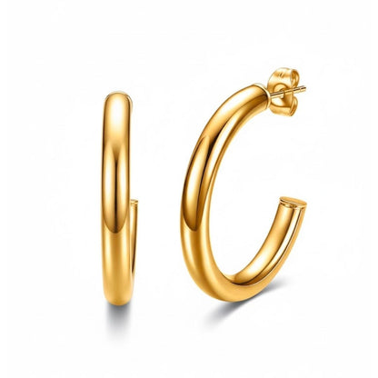 Edelstahl C-Hoop Ohrringe