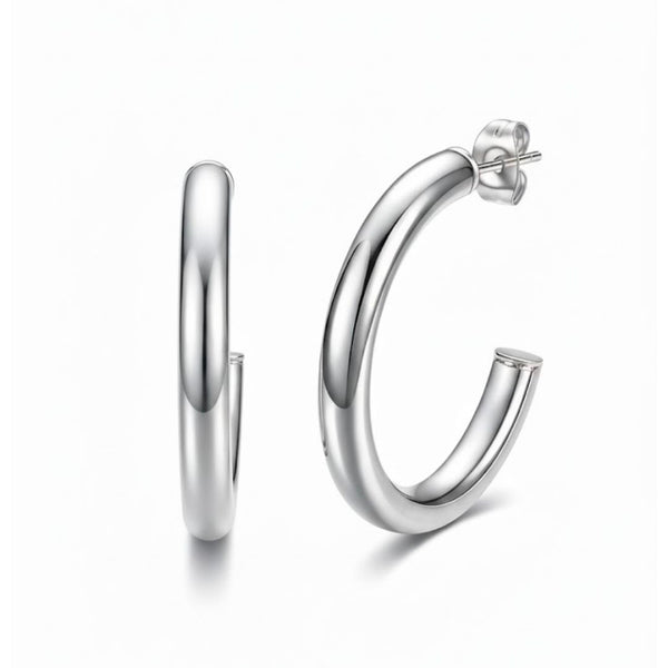 Edelstahl C-Hoop Ohrringe