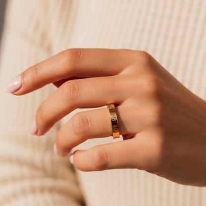 Edelstahl Schraubdesign Damenring