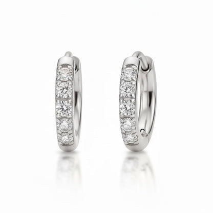 Edelstahl Halbzirkonia Mini Creolen