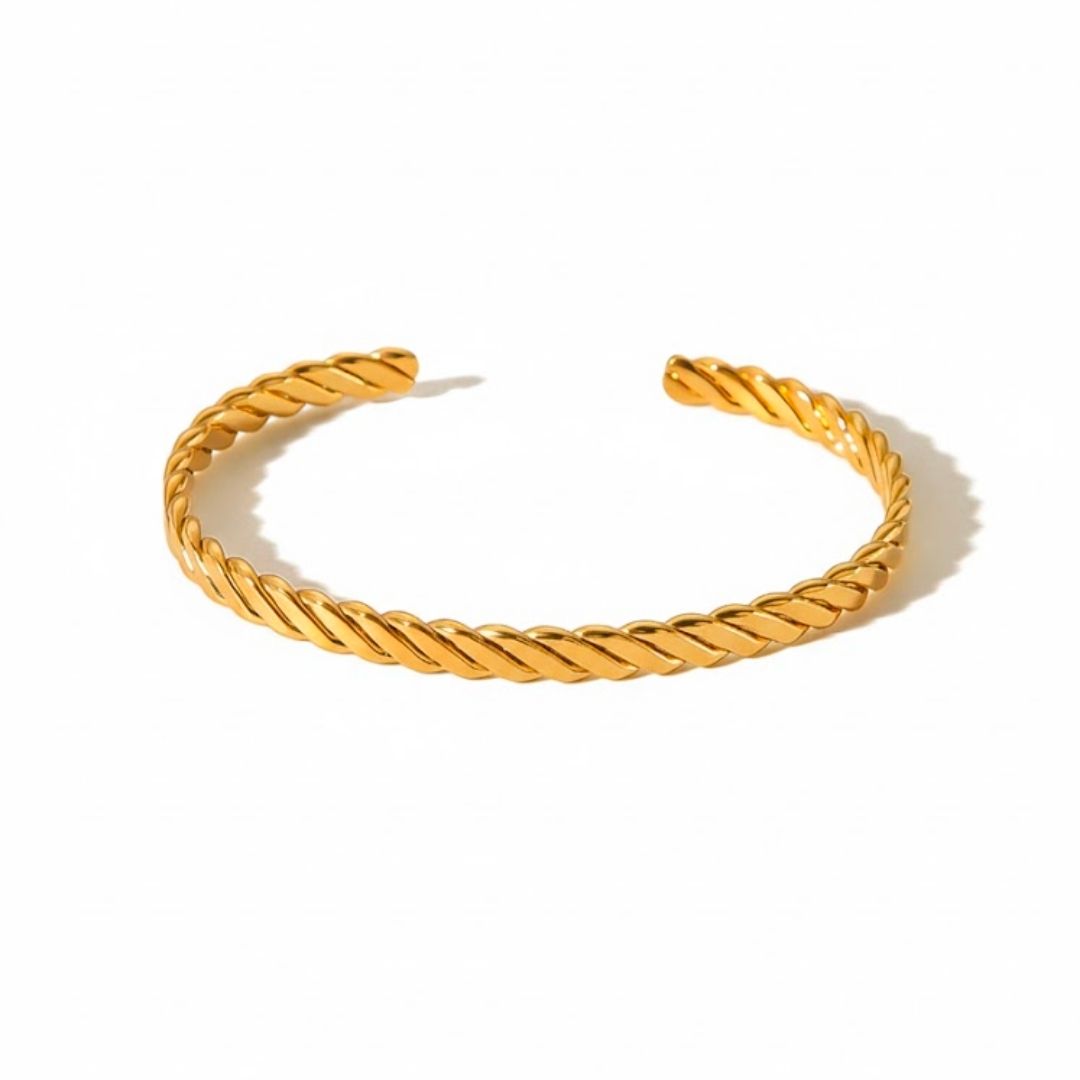 Edelstahl Twist Damenarmreif