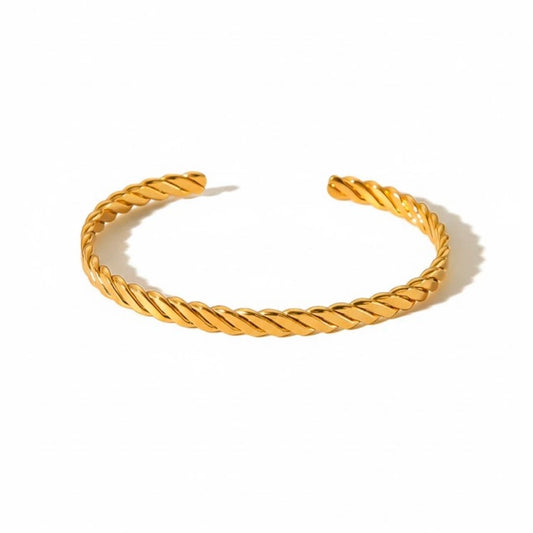 Edelstahl Twist Damenarmreif