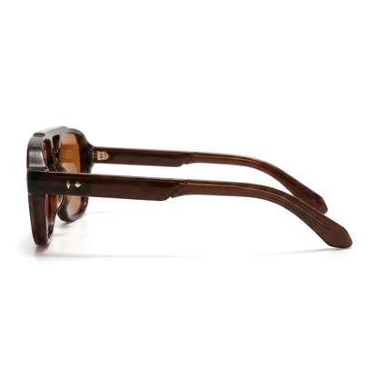 AURA Dunkelbraun Cognac Braun seitlich