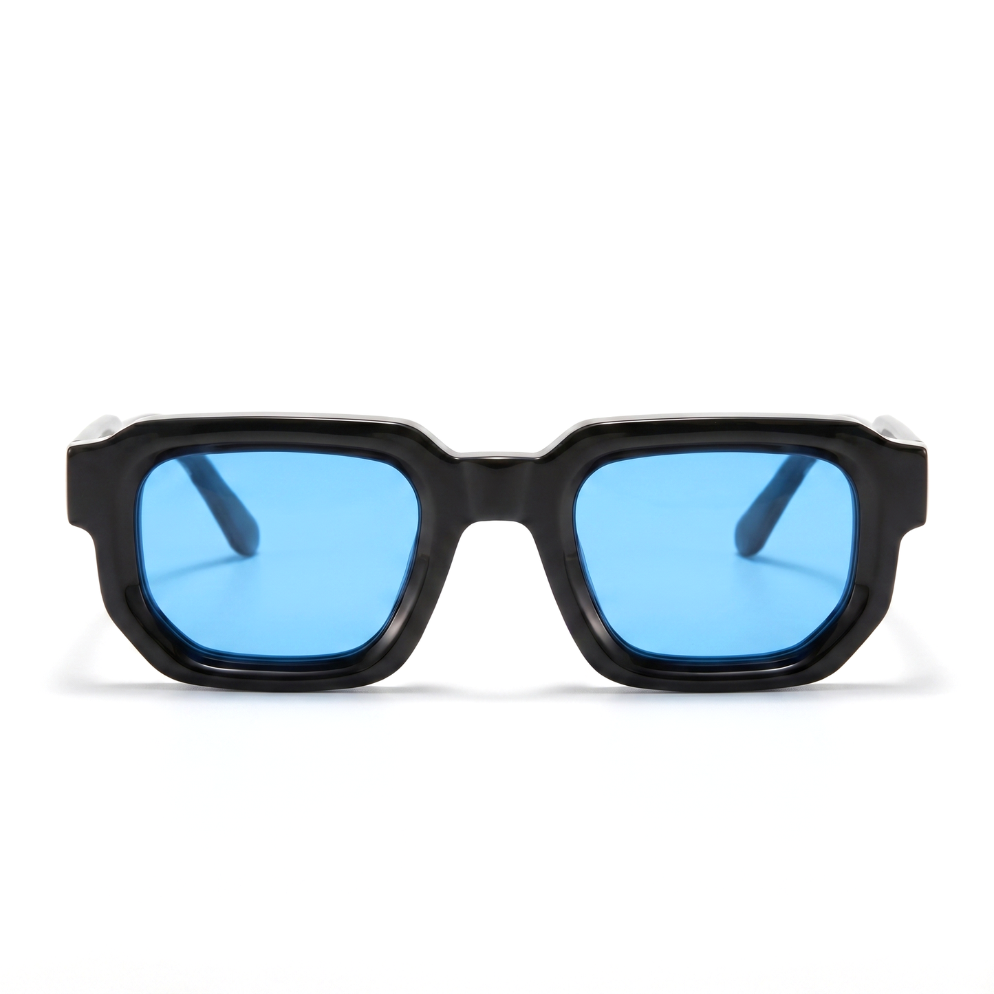 Silhouette Schwarz Blaue Glaeser vorne