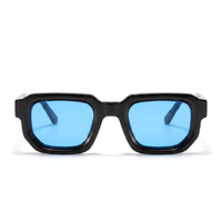 Schwarz / Blaue Gläser